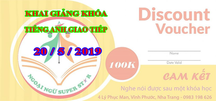 Khai giảng khóa tiếng Anh giao tiếp 5/2019